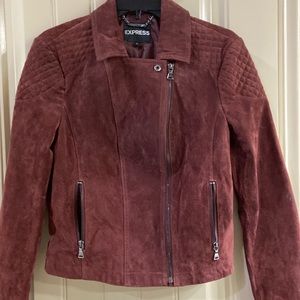 Genuine Leather Jacket By Express Brand.